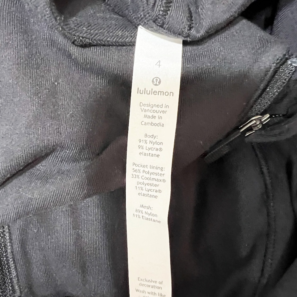 Lululemon Women's Run Briskly 1/2 Zip Long Sleeve Pullover Rulu Sweater Black 4 - Picture 2 of 3